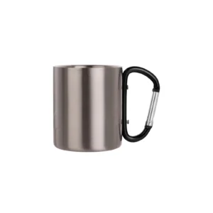 Sublimation Stainless Steel Mug 300ml Black Carabiner Handle- XP5716