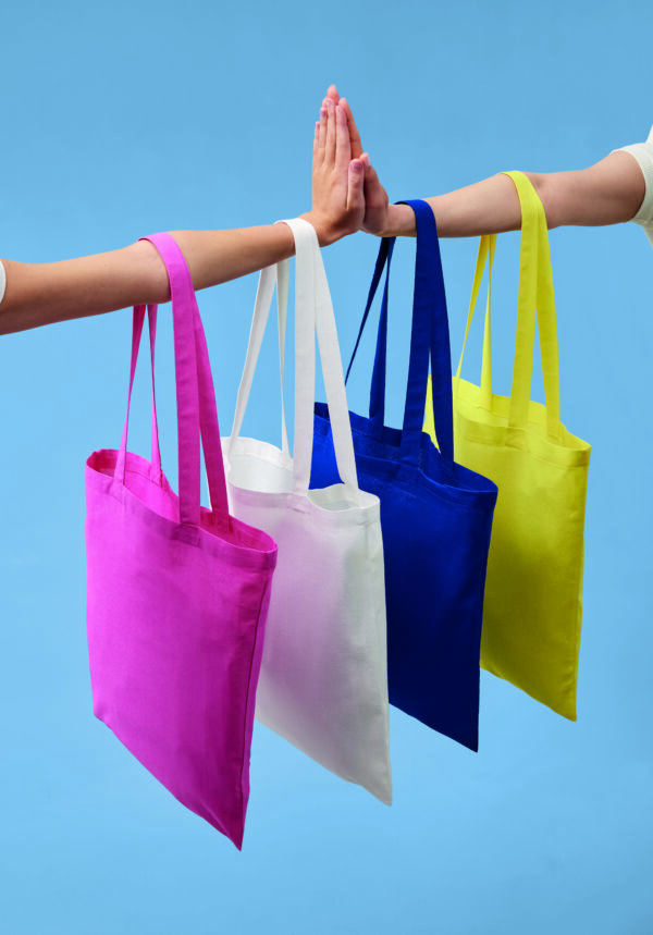 Cotton shopper long handle tote bag- RL100 - Image 4