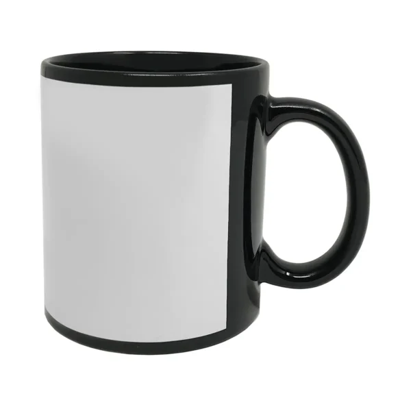 Black Sublimation Mug With White Panel 11oz- XP5152