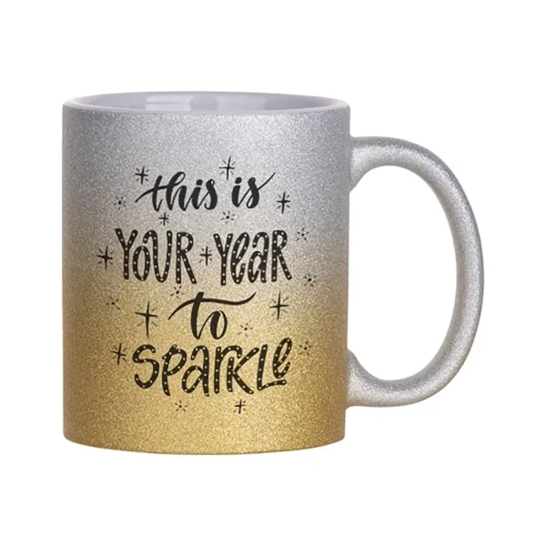 Sublimation 11oz Gradient Glitter Mug- XP5262
